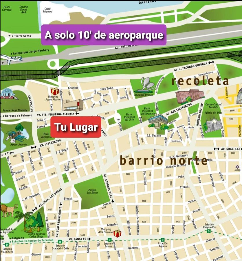 Muy Luminoso Palermo Chico 10' Aeroparque 100m del Mater dei Ciudad Autónoma de Buenos Aires Exterior foto